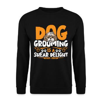 Dog Grooming Is A Shear Delight Pet Grooming Dog - Unisex Sweatshirt - black - Front - Alina (178cm) & Michal (187cm)