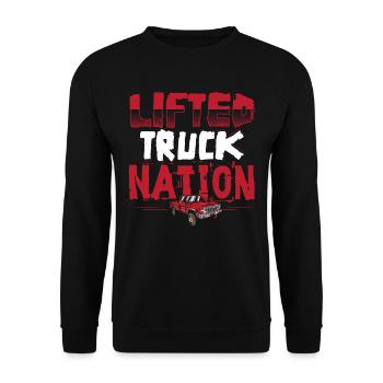 Lifted Truck Nation Pickup Truck Square Body Truck - Unisex Sweatshirt - black - Front - Alina (178cm) & Michal (187cm)
