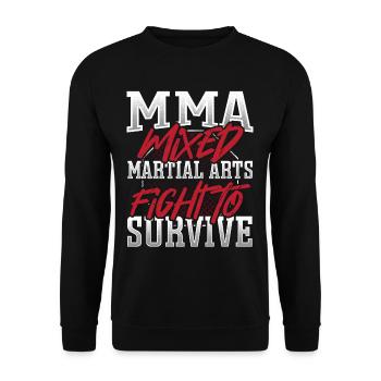 MMA Mixed Martial Arts Fight To Survive - Sweat-shirt Unisexe - noir - Devant - Alina (178cm) & Michal (187cm)