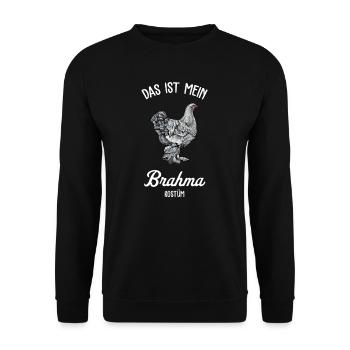 Brahma Hühner I Chicken Geflügel Motiv für - Unisex Pullover - Schwarz - Vorne - Alina (178cm) & Michal (187cm)