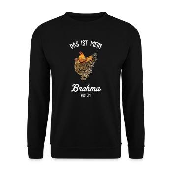 Brahma Hühner I Chicken Geflügel Motiv für - Unisex Pullover - Schwarz - Vorne - Alina (178cm) & Michal (187cm)