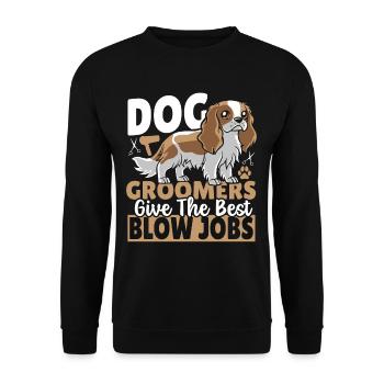 Dog Groomers Dog Grooming Groomer - Unisex Sweatshirt - black - Front - Alina (178cm) & Michal (187cm)