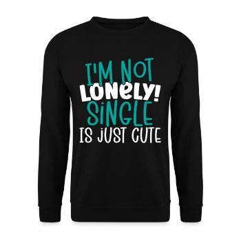 Pas de célibataire solitaire est juste de jolis célibataires heureux - Sweat-shirt Unisexe - noir - Devant - Alina (178cm) & Michal (187cm)