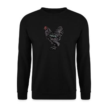 Brahma Hühner I Chicken Geflügel Motiv für - Unisex Pullover - Schwarz - Vorne - Alina (178cm) & Michal (187cm)