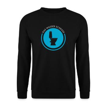 Plumber I Heating Engineer Heating Motif for - Unisex Sweatshirt - black - Front - Alina (178cm) & Michal (187cm)