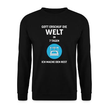 3D Druck Printing CAD PLA Filament 3d drucken - Unisex Pullover - Schwarz - Vorne - Alina (178cm) & Michal (187cm)