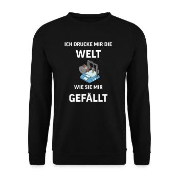 3D Druck Printing CAD PLA Filament 3d drucken - Unisex Pullover - Schwarz - Vorne - Alina (178cm) & Michal (187cm)