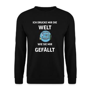 3D Druck Printing CAD PLA Filament 3d drucken - Unisex Pullover - Schwarz - Vorne - Alina (178cm) & Michal (187cm)
