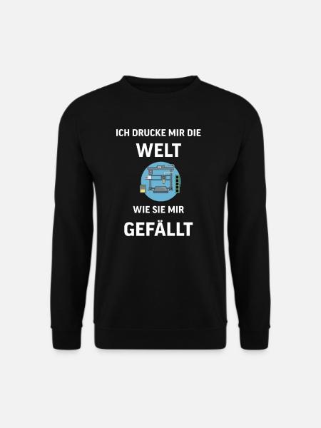 3D Druck Printing CAD PLA Filament 3d drucken - Unisex Pullover - Schwarz