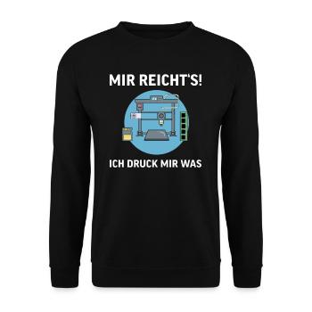 3D Druck Printing CAD PLA Filament 3d drucken - Unisex Pullover - Schwarz - Vorne - Alina (178cm) & Michal (187cm)