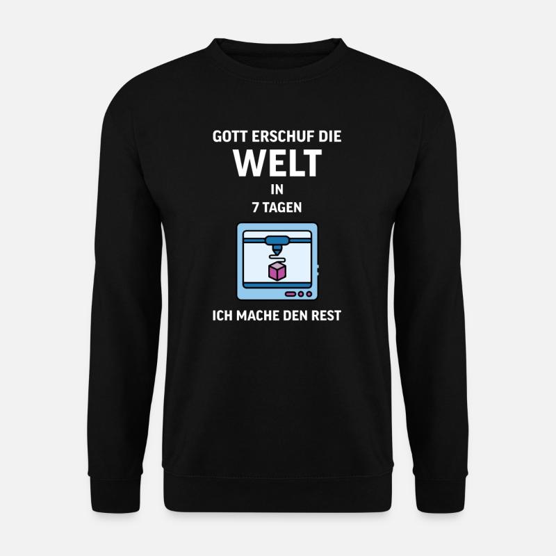 3D Druck Printing CAD PLA Filament 3d drucken - Unisex Pullover - Schwarz