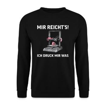 3D Druck Printing CAD PLA Filament 3d drucken - Unisex Pullover - Schwarz - Vorne - Alina (178cm) & Michal (187cm)