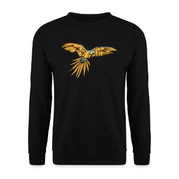 Ara Perroquet I Amérique du Sud Oiseau exotique pour - Sweat-shirt Unisexe - noir - Devant - Alina (178cm) & Michal (187cm)