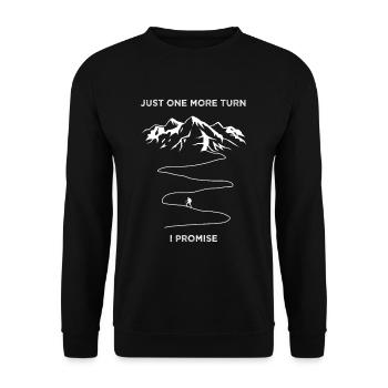 Juste un tour de plus Randonnée Citation Alpes Montagnes - Sweat-shirt Unisexe - noir - Devant - Alina (178cm) & Michal (187cm)