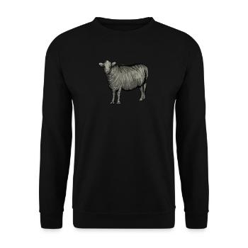 Galloway Rind I Schottland Rinderzucht für - Unisex Pullover - Schwarz - Vorne - Alina (178cm) & Michal (187cm)