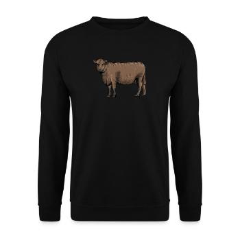 Galloway Rind I Schottland Rinderzucht für - Unisex Pullover - Schwarz - Vorne - Alina (178cm) & Michal (187cm)