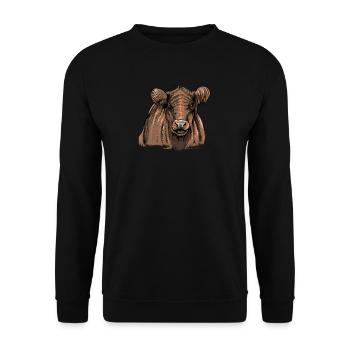 Galloway cattle I Scotland cattle breeding for - Unisex Sweatshirt - black - Front - Alina (178cm) & Michal (187cm)