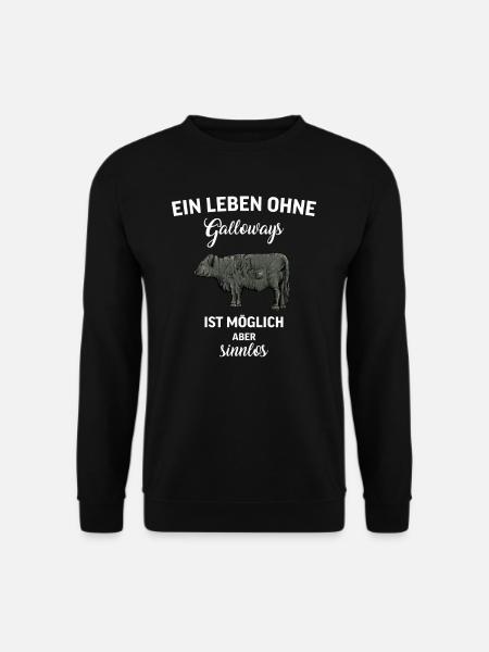 Galloway Rind I Schottland Rinderzucht Geschenk - Unisex Pullover - Schwarz