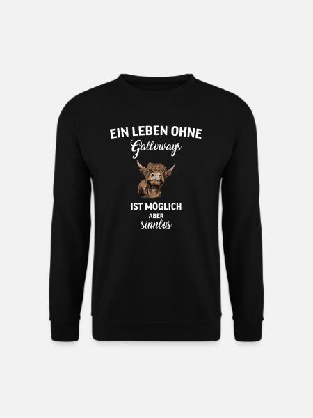 Galloway Rind I Schottland Rinderzucht Geschenk - Unisex Pullover - Schwarz