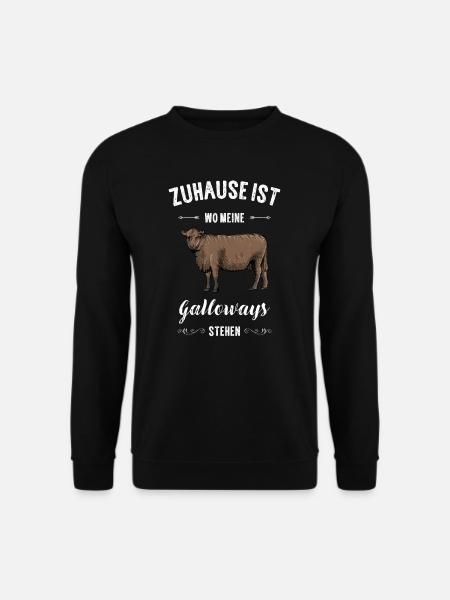 Galloway Rind I Schottland Rinderzucht Geschenk - Unisex Pullover - Schwarz