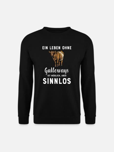 Galloway Rind I Schottland Rinderzucht Geschenk - Unisex Pullover - Schwarz