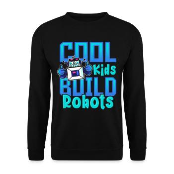 Cool Kids Build Robots Robotics Robot - Unisex Sweatshirt - black - Front - Alina (178cm) & Michal (187cm)
