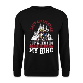 Je n’écrase pas toujours VTT VTT biker - Sweat-shirt Unisexe - noir - Devant - Alina (178cm) & Michal (187cm)