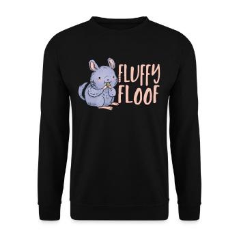 Fluffy Floof Chinchilla Mom - Unisex Sweatshirt - black - Front - Alina (178cm) & Michal (187cm)