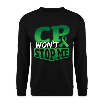 CP Won't Stop Me Cerebral Palsy Warrior Palsy - Unisex Pullover - Schwarz - Vorne - Alina (178cm) & Michal (187cm)