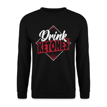 Drink Ketones Keto Diet - Unisex Sweatshirt - black - Front - Alina (178cm) & Michal (187cm)