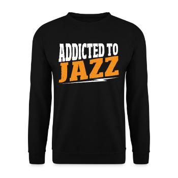 Accro au jazz jazz musique jazz jazz auditeur - Sweat-shirt Unisexe - noir - Devant - Alina (178cm) & Michal (187cm)