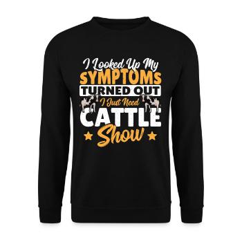J’ai cherché mes symptômes qui se sont avérés que j’avais juste besoin - Sweat-shirt Unisexe - noir - Devant - Alina (178cm) & Michal (187cm)