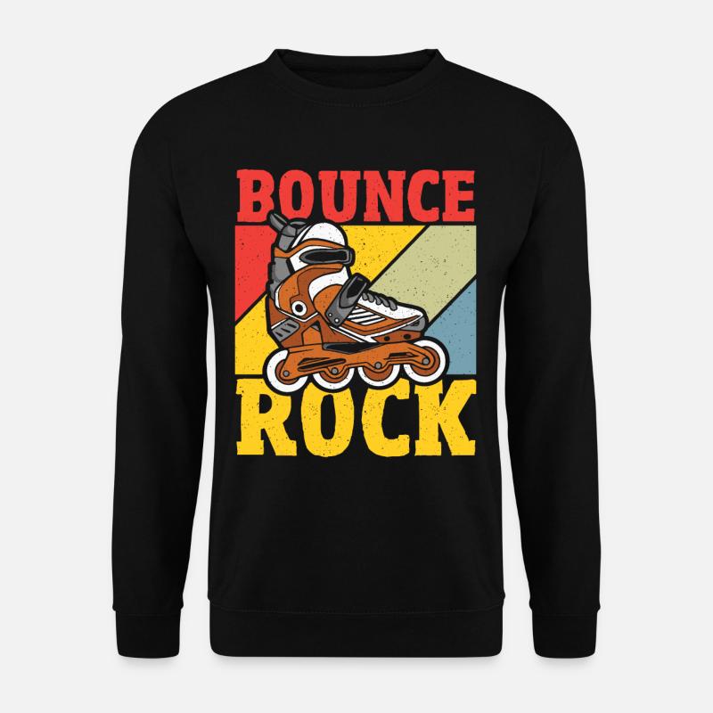 Bounce Rock Roller Skating Skater - Unisex Pullover - Schwarz