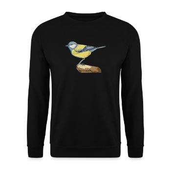 Blue I Bird motif for birdwatchers - Unisex Sweatshirt - black - Front - Alina (178cm) & Michal (187cm)