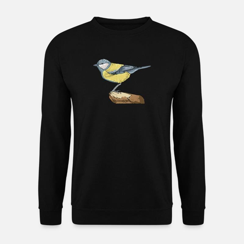 Blaumeise I Vogel Meise Motiv für Vogelbeobachter - Unisex Pullover - Schwarz