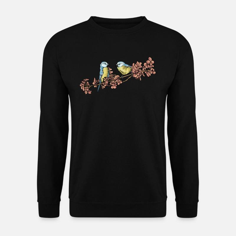 Blaumeise I Vogel Meise Motiv für Vogelbeobachter - Unisex Pullover - Schwarz