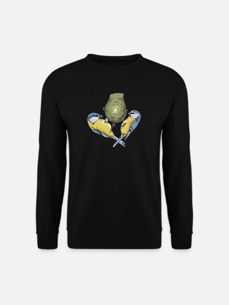 Blaumeise I Vogel Meise Motiv für Vogelbeobachter - Unisex Pullover - Schwarz