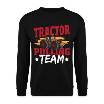 Tractor Pulling Team Tractor Puller Tractorpulling - Unisex Sweatshirt - black - Front - Alina (178cm) & Michal (187cm)