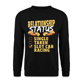Relationship Status Slot Car Racing Slotcar Racer - Unisex Pullover - Schwarz - Vorne - Alina (178cm) & Michal (187cm)