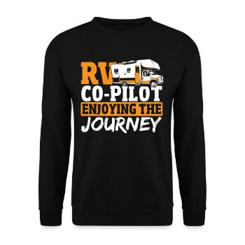 Copilote de VR profitant du camping en VR The Journey - Sweat-shirt Unisexe - noir - Devant - Alina (178cm) & Michal (187cm)