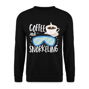Café et plongée en apnée Snorkel Dive Plongée sous-marine - Sweat-shirt Unisexe - noir - Devant - Alina (178cm) & Michal (187cm)