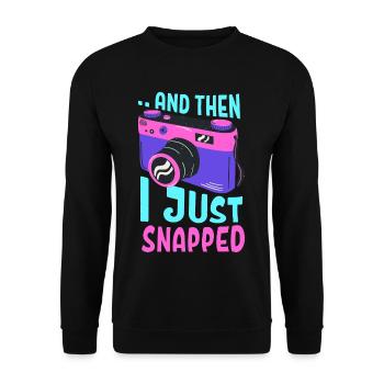 Photographe Photographe Amateur de photographie Photo - Sweat-shirt Unisexe - noir - Devant - Alina (178cm) & Michal (187cm)
