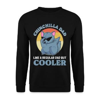 Chinchilla Dad Like A Regular Dad But Cooler - Unisex Sweatshirt - black - Front - Alina (178cm) & Michal (187cm)