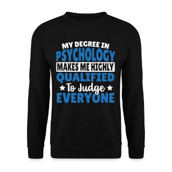 Psychologue École Psychologue Psychologie Psychologue - Sweat-shirt Unisexe - noir - Devant - Alina (178cm) & Michal (187cm)