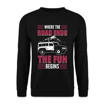Offroader Offroading Off-Roading Off-Road Rennen - Unisex Pullover - Schwarz - Vorne - Alina (178cm) & Michal (187cm)