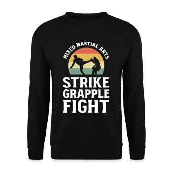 Arts martiaux mixtes Strike Grapple Fight MMA - Sweat-shirt Unisexe - noir - Devant - Alina (178cm) & Michal (187cm)