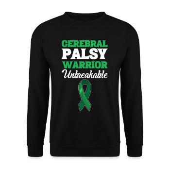 Cerebral Palsy Warrior Unbreakable Cerebral Palsy - Unisex Pullover - Schwarz - Vorne - Alina (178cm) & Michal (187cm)