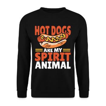 Hot Dogs Are My Spirit Animal Hot Dog - Unisex Sweatshirt - black - Front - Alina (178cm) & Michal (187cm)
