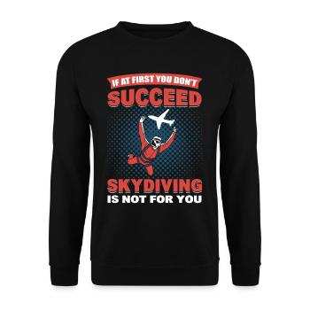 Parachutistes parachutistes parachute - Sweat-shirt Unisexe - noir - Devant - Alina (178cm) & Michal (187cm)