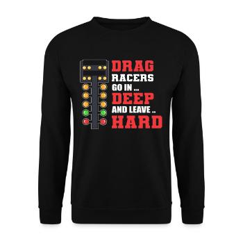 Drag Racers Drag Racing Drag Race Sport - Sweat-shirt Unisexe - noir - Devant - Alina (178cm) & Michal (187cm)